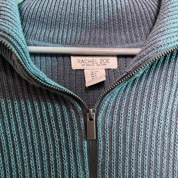Blue Stripped Half Zip Sweater - Picture 6 of 6